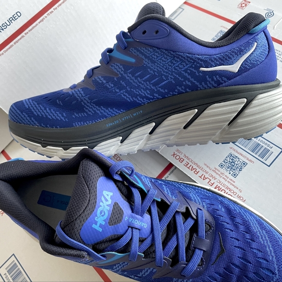 Men's Hoka One One Gaviota 4 Blue Running Hiking Shoes 11 11D 11.5D 12.5 12.5D - Picture 6 of 14